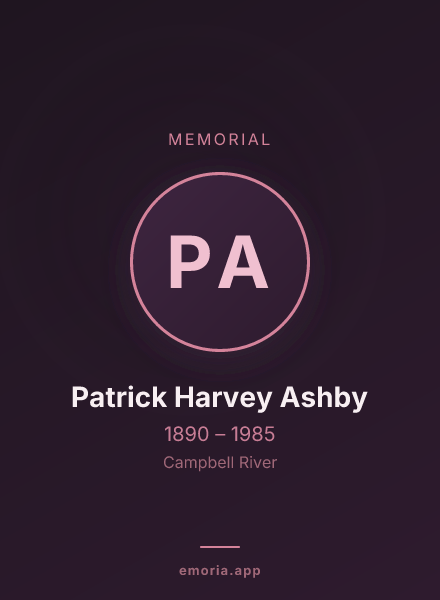 Memorial portrait of Patrick Harvey Ashby