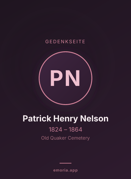 Gedenkportrait von Patrick Henry Nelson