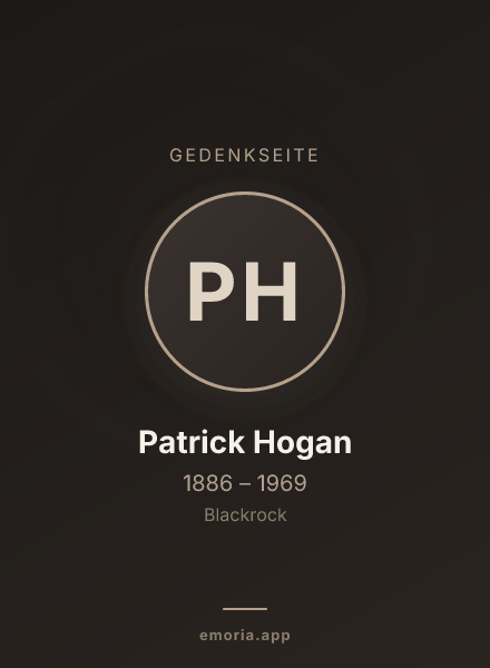 Gedenkportrait von Patrick Hogan