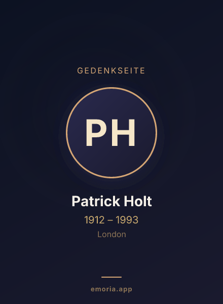 Gedenkportrait von Patrick Holt