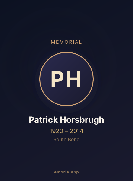 Memorial portrait of Patrick Horsbrugh