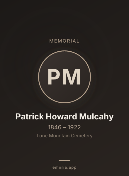 Memorial portrait of Patrick Howard Mulcahy