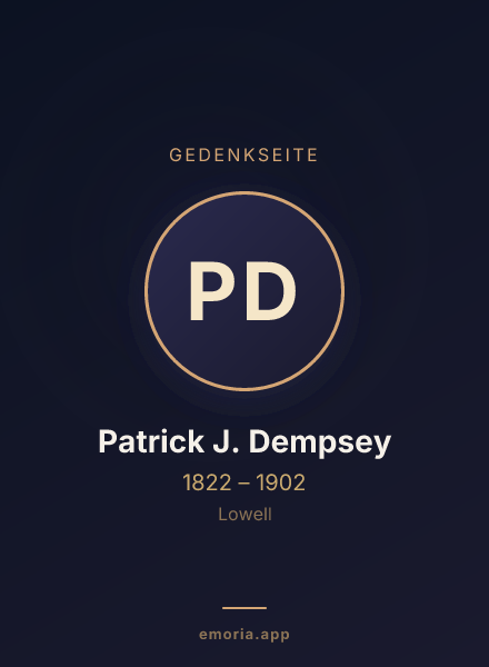 Gedenkportrait von Patrick J. Dempsey