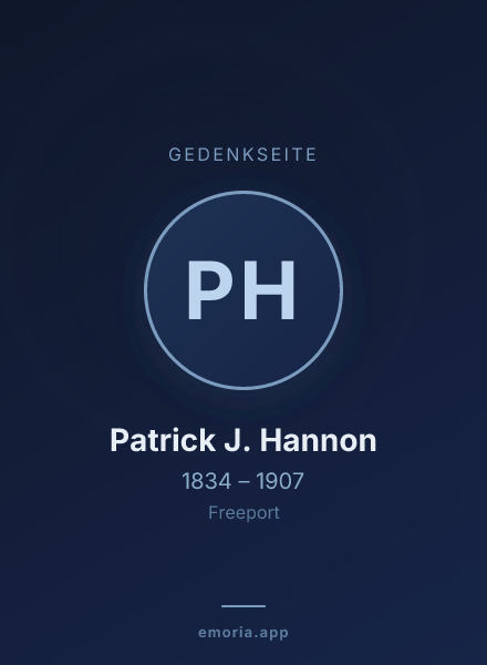 Gedenkportrait von Patrick J. Hannon