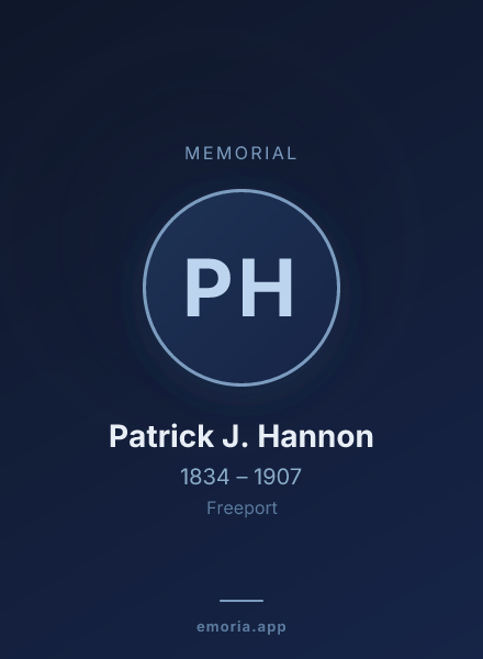 Memorial portrait of Patrick J. Hannon
