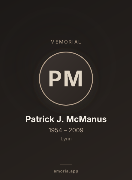 Memorial portrait of Patrick J. McManus