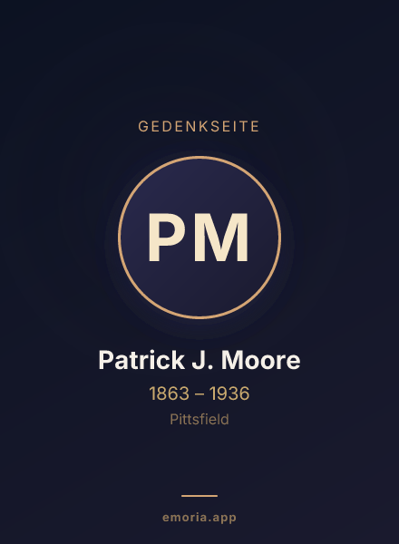 Gedenkportrait von Patrick J. Moore