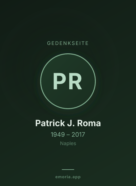 Gedenkportrait von Patrick J. Roma