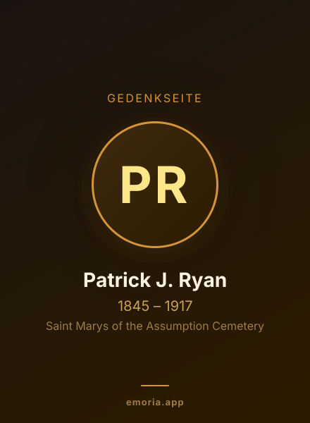 Gedenkportrait von Patrick J. Ryan