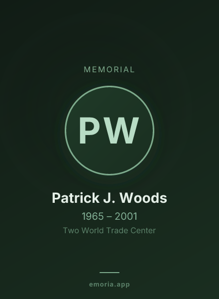 Memorial portrait of Patrick J. Woods