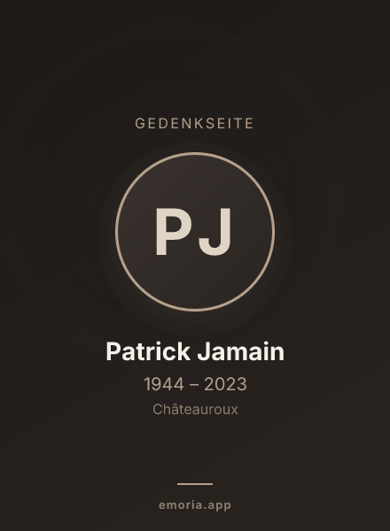 Gedenkportrait von Patrick Jamain