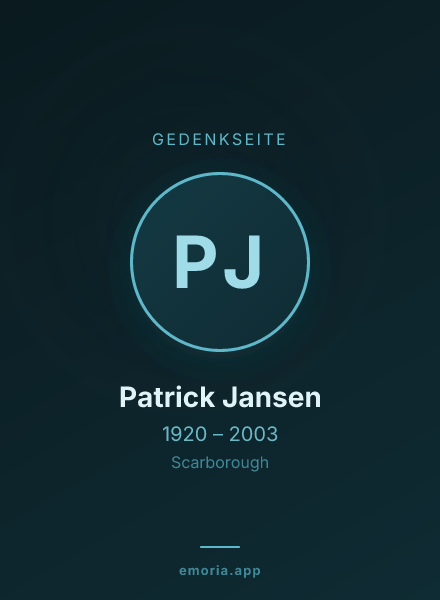 Gedenkportrait von Patrick Jansen