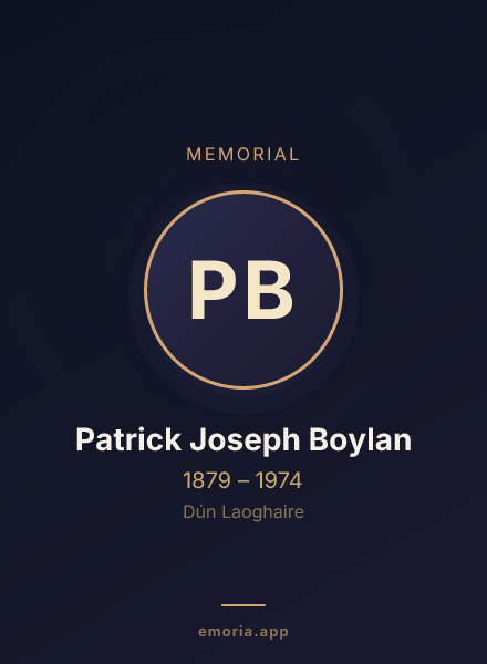 Memorial portrait of Patrick Joseph Boylan