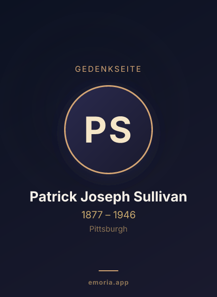 Gedenkportrait von Patrick Joseph Sullivan