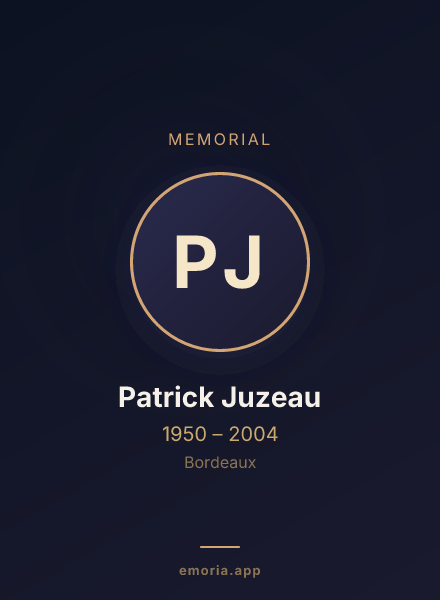Memorial portrait of Patrick Juzeau