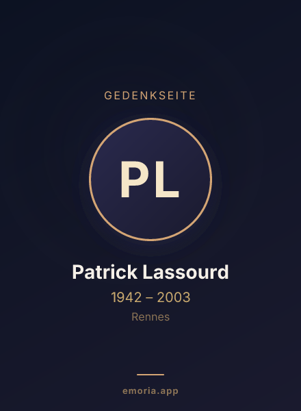 Gedenkportrait von Patrick Lassourd