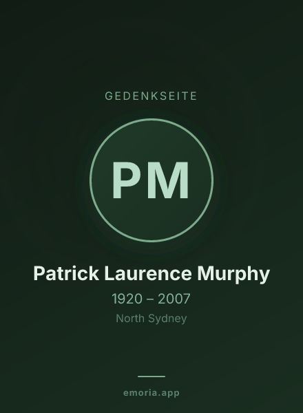 Gedenkportrait von Patrick Laurence Murphy