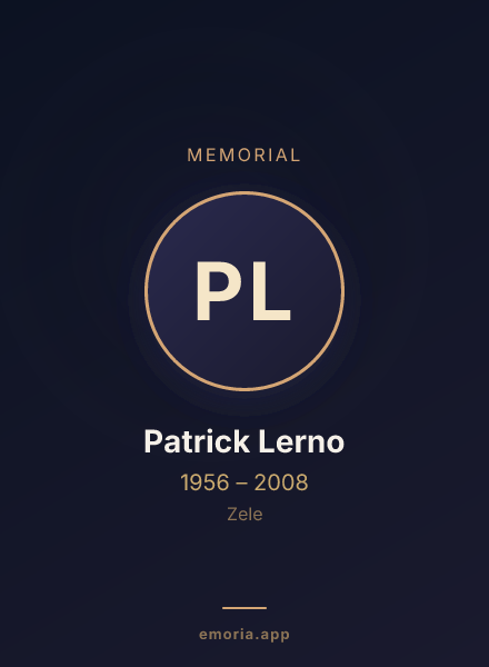 Memorial portrait of Patrick Lerno