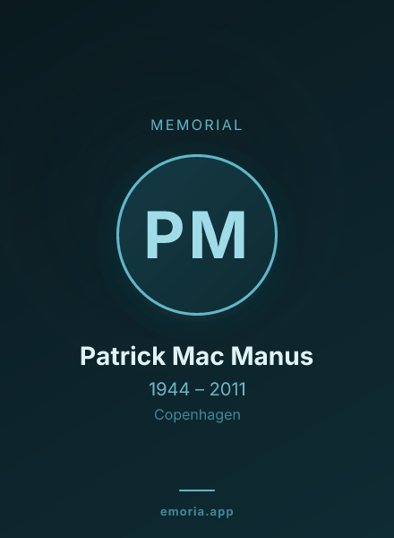 Memorial portrait of Patrick Mac Manus