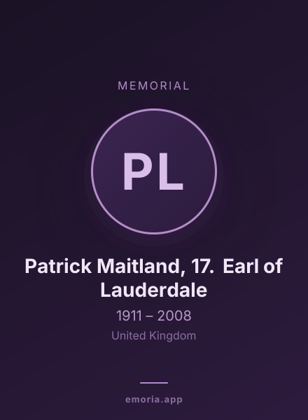 Memorial portrait of Patrick Maitland, 17. Earl of Lauderdale
