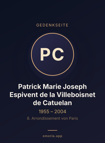 Gedenkportrait von Patrick Marie Joseph Espivent de la Villeboisnet de Catuelan
