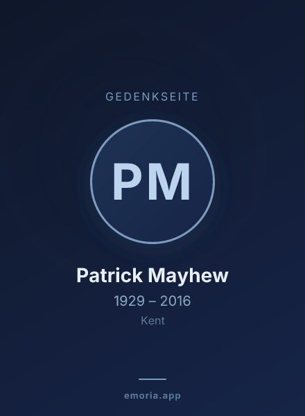 Gedenkportrait von Patrick Mayhew