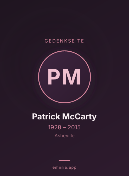 Gedenkportrait von Patrick McCarty