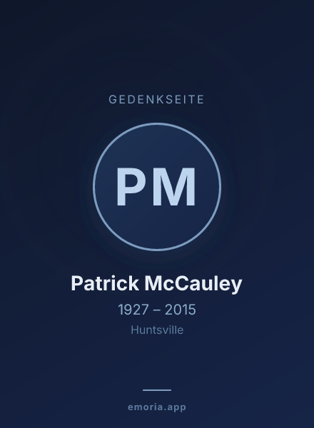 Gedenkportrait von Patrick McCauley