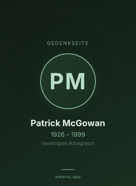 Gedenkportrait von Patrick McGowan