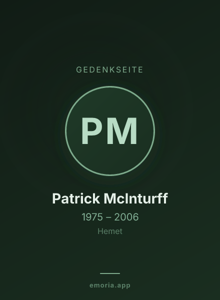 Gedenkportrait von Patrick McInturff