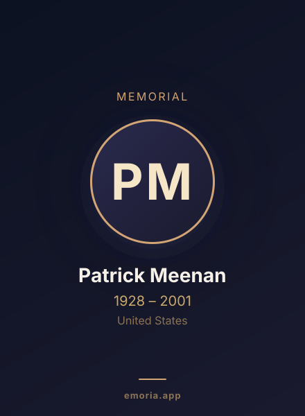 Memorial portrait of Patrick Meenan