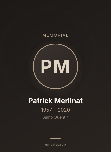 Memorial portrait of Patrick Merlinat