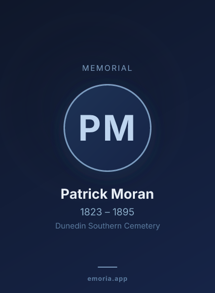 Memorial portrait of Patrick Moran