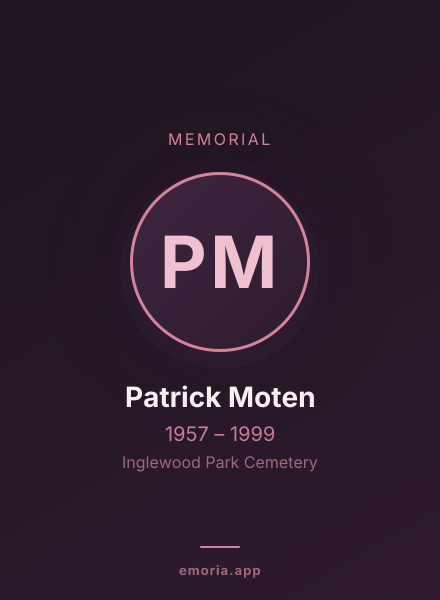 Memorial portrait of Patrick Moten