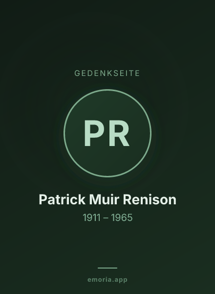 Gedenkportrait von Patrick Muir Renison