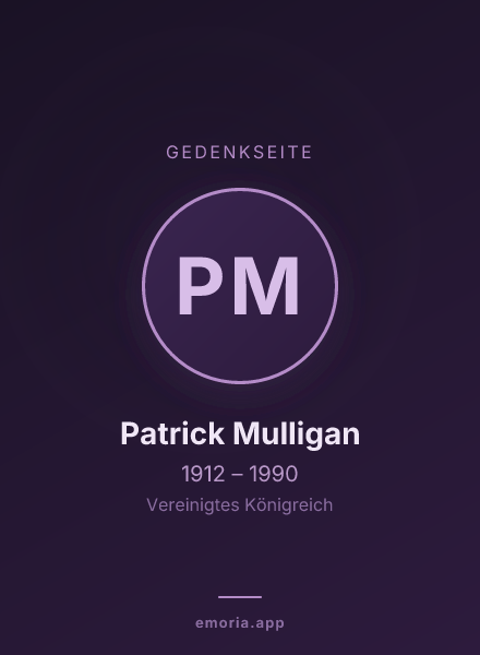 Gedenkportrait von Patrick Mulligan