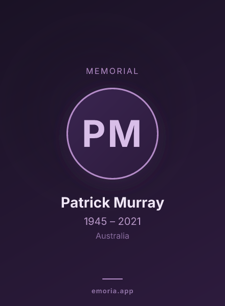 Memorial portrait of Patrick Murray