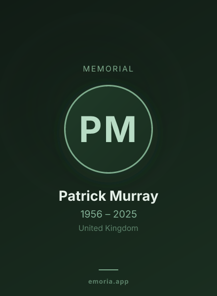 Memorial portrait of Patrick Murray