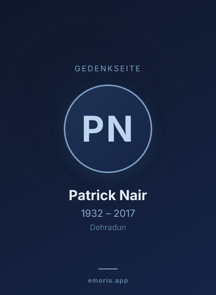 Gedenkportrait von Patrick Nair