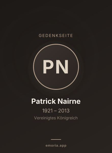 Gedenkportrait von Patrick Nairne