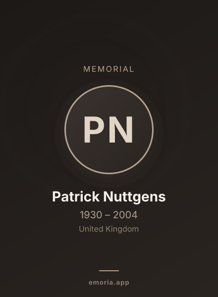 Memorial portrait of Patrick Nuttgens