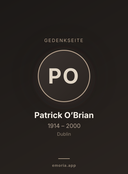 Gedenkportrait von Patrick O’Brian