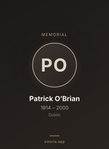 Memorial portrait of Patrick O’Brian