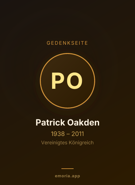 Gedenkportrait von Patrick Oakden