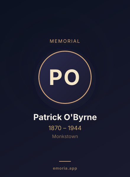 Memorial portrait of Patrick O'Byrne
