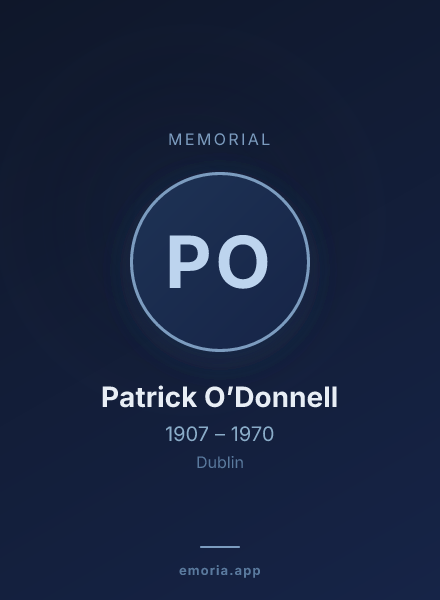 Memorial portrait of Patrick O’Donnell
