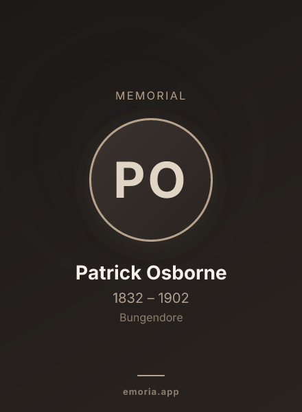 Memorial portrait of Patrick Osborne