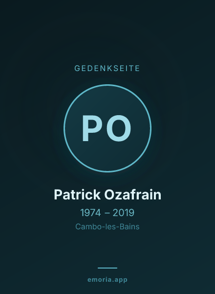 Gedenkportrait von Patrick Ozafrain