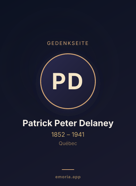 Gedenkportrait von Patrick Peter Delaney
