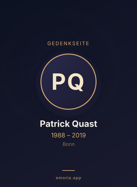 Gedenkportrait von Patrick Quast